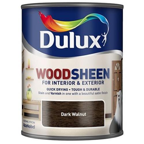 Dulux Interior and Exterior Wood Stains and Varnish Dark Walnut Wood